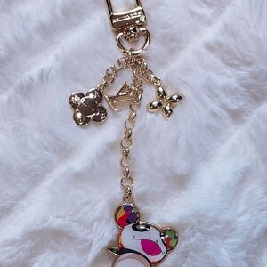 Colorful Bear Charm Keychain